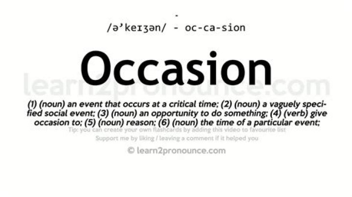 At the occasion of meaning?