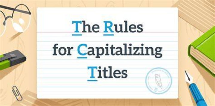 Do you capitalize the in a title?