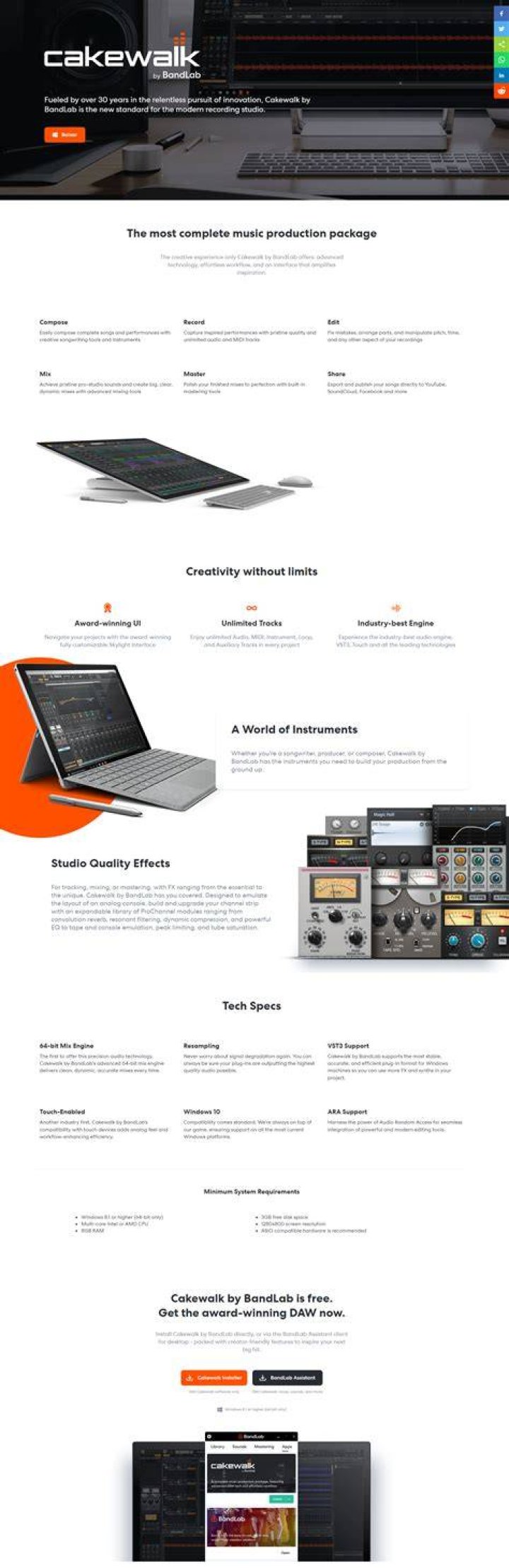 Does cakewalk have a sampler?