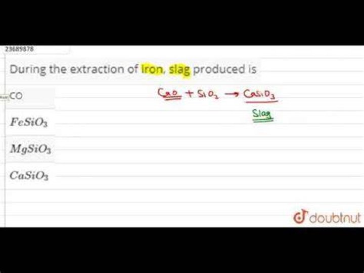 During the extraction of iron slag produced is?