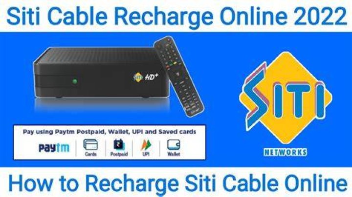 How to recharge siti digital cable?