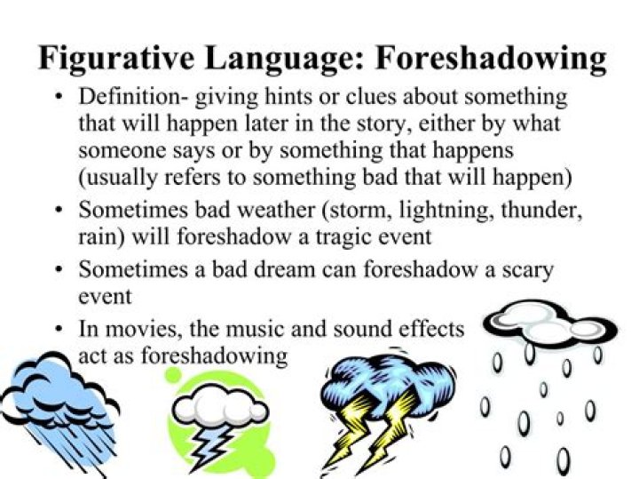 Is foreshadowing figurative language?