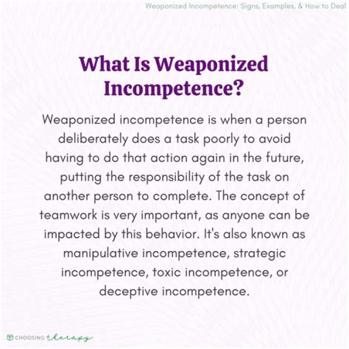 What is the definition of incompetence?
