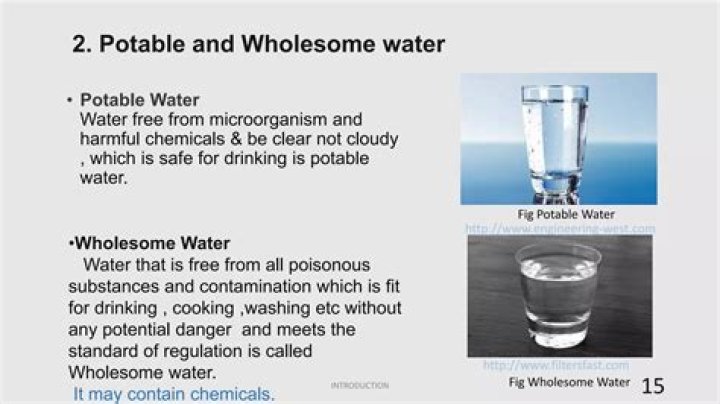 What is wholesome water?