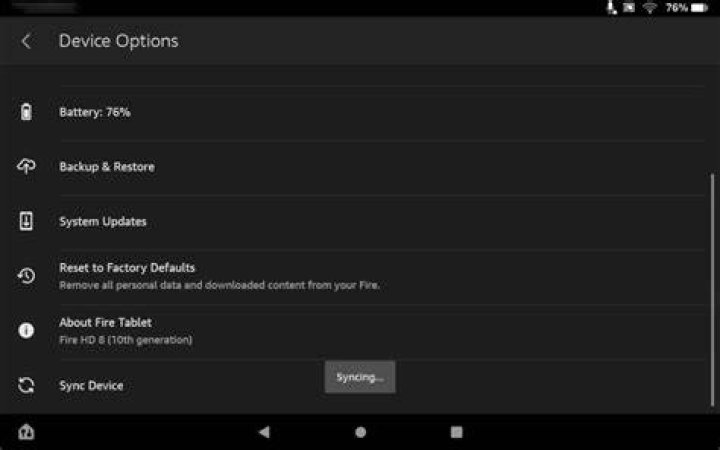Where is quick settings on kindle fire?