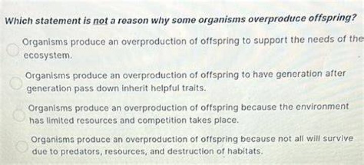 Why do organisms overproduce offspring?